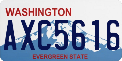 WA license plate AXC5616