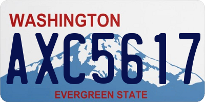 WA license plate AXC5617