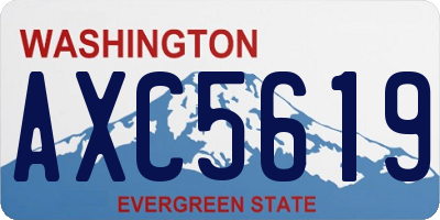 WA license plate AXC5619