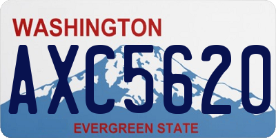 WA license plate AXC5620