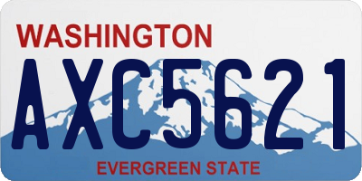 WA license plate AXC5621