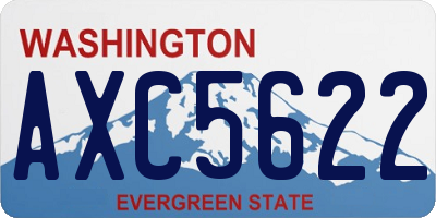 WA license plate AXC5622