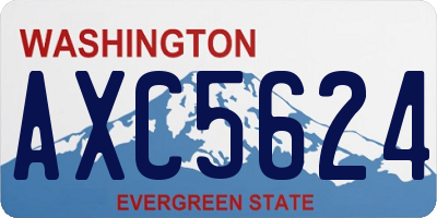 WA license plate AXC5624