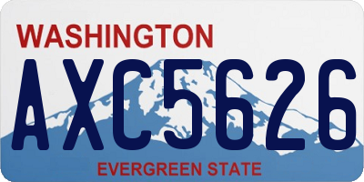 WA license plate AXC5626