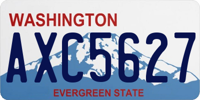 WA license plate AXC5627