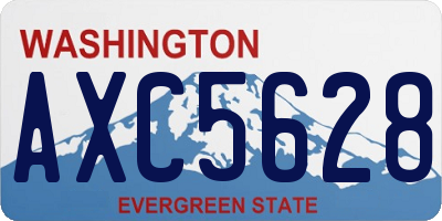 WA license plate AXC5628