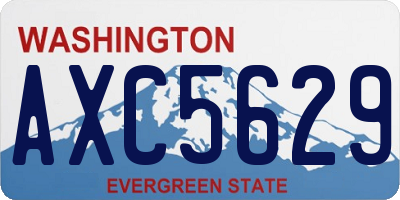 WA license plate AXC5629