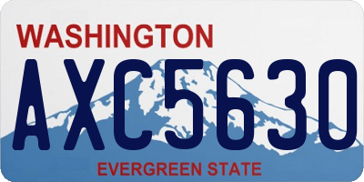 WA license plate AXC5630