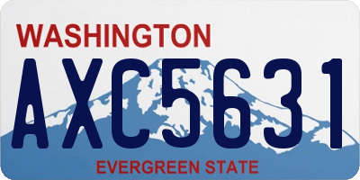 WA license plate AXC5631