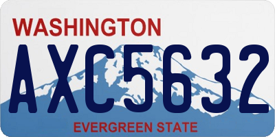 WA license plate AXC5632