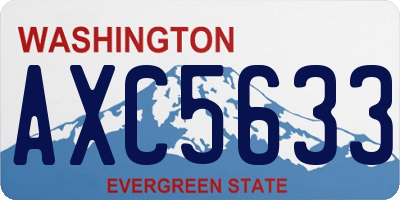 WA license plate AXC5633