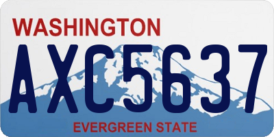 WA license plate AXC5637