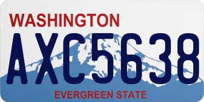 WA license plate AXC5638