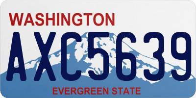 WA license plate AXC5639