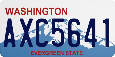 WA license plate AXC5641