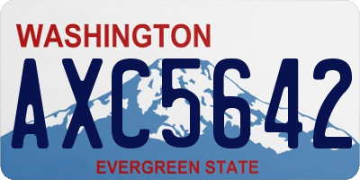 WA license plate AXC5642
