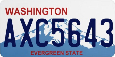 WA license plate AXC5643