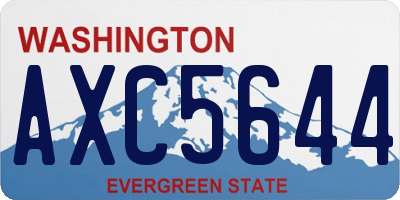 WA license plate AXC5644