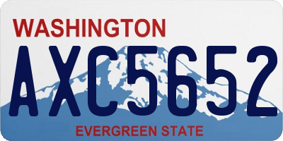 WA license plate AXC5652