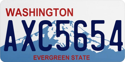 WA license plate AXC5654