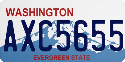 WA license plate AXC5655