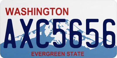 WA license plate AXC5656