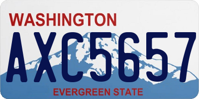 WA license plate AXC5657