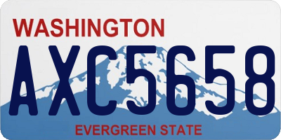 WA license plate AXC5658
