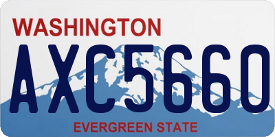 WA license plate AXC5660