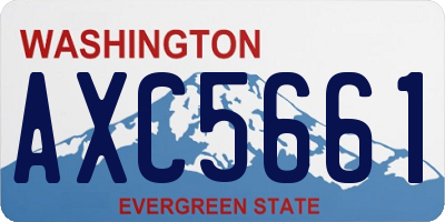 WA license plate AXC5661