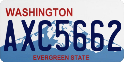WA license plate AXC5662
