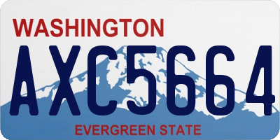 WA license plate AXC5664