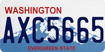 WA license plate AXC5665