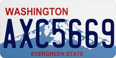 WA license plate AXC5669