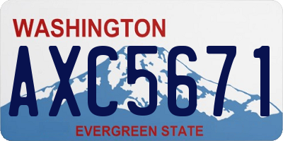WA license plate AXC5671