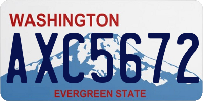 WA license plate AXC5672