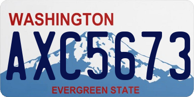 WA license plate AXC5673