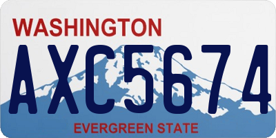 WA license plate AXC5674