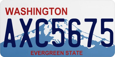 WA license plate AXC5675