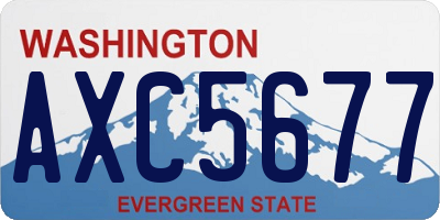 WA license plate AXC5677