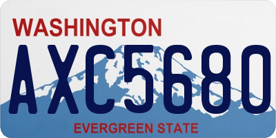 WA license plate AXC5680