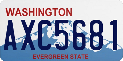 WA license plate AXC5681