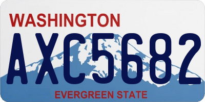 WA license plate AXC5682