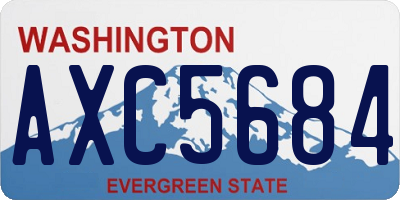 WA license plate AXC5684