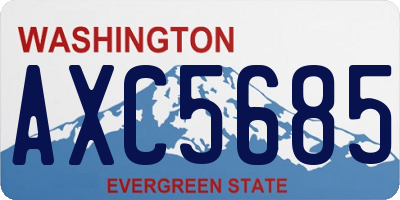 WA license plate AXC5685
