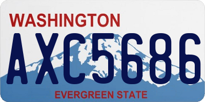 WA license plate AXC5686