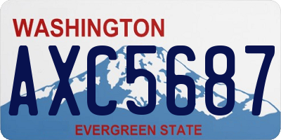 WA license plate AXC5687