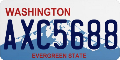 WA license plate AXC5688