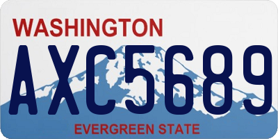 WA license plate AXC5689