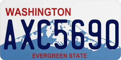 WA license plate AXC5690
